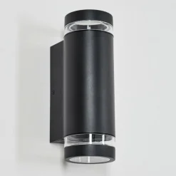 hofstein Tagish Lampe murale d´extérieur, Luminaire Up & Down Noir, 2 lumières