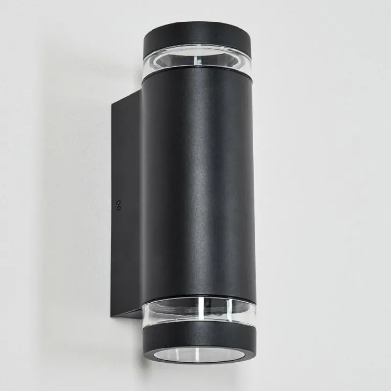 hofstein Tagish Lampe murale d´extérieur, Luminaire Up & Down Noir, 2 lumières