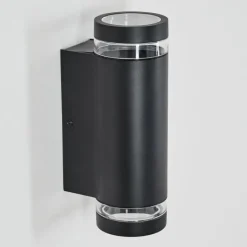 hofstein Tagish Lampe murale d´extérieur, Luminaire Up & Down Noir, 2 lumières
