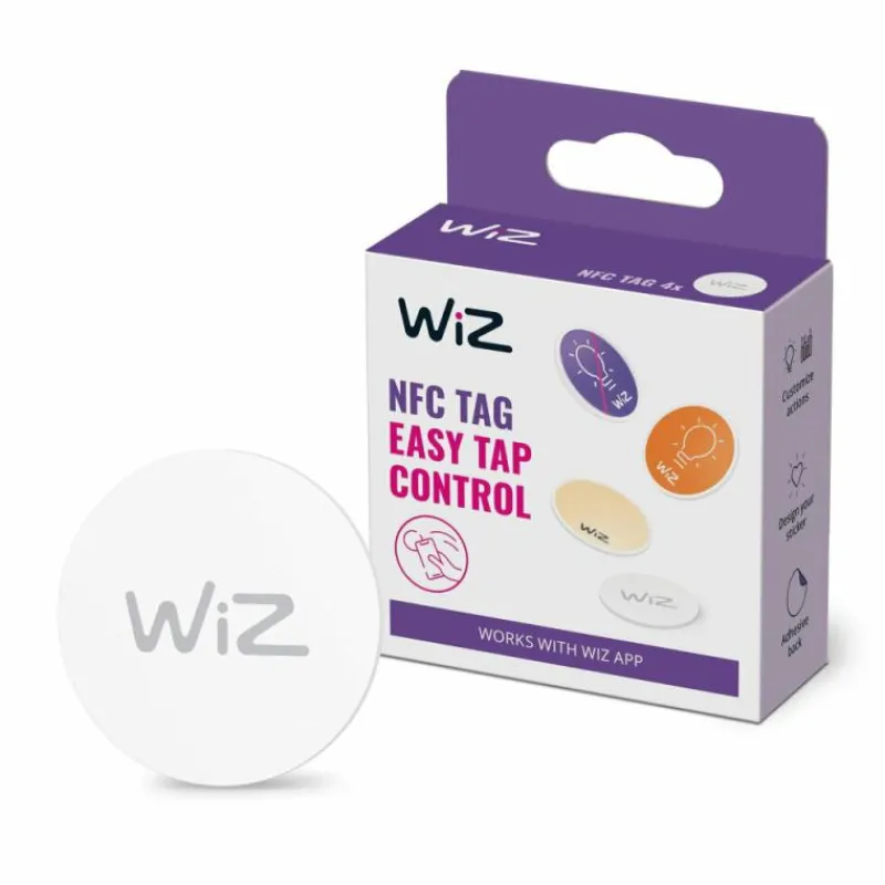 Luminaires Philips Tags NFC - set de quatre pièces Philips WiZ