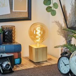 Luminaires Scandinaves-hofstein Tallsebo Lampe à poser Écru, 1 lumière