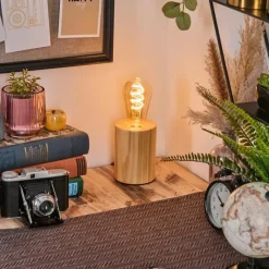 Luminaires Scandinaves-hofstein Tallsebo Lampe à poser Écru, 1 lumière