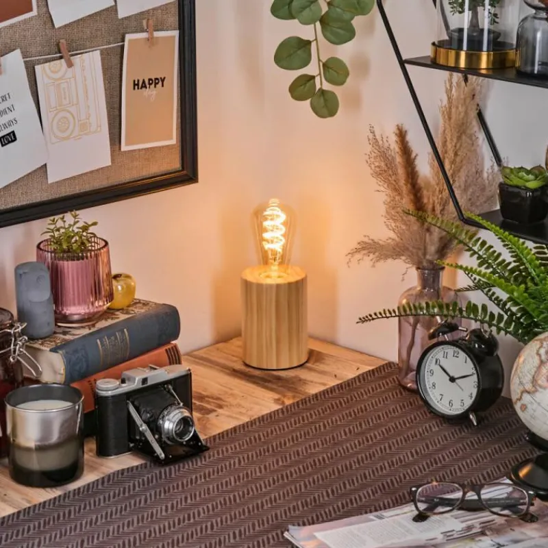 Luminaires Scandinaves-hofstein Tallsebo Lampe à poser Écru, 1 lumière