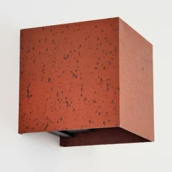 hofstein Tamarin Lampe murale d´extérieur, Luminaire Up & Down, Applique murale LED Rouille, Noir, 1 lumière