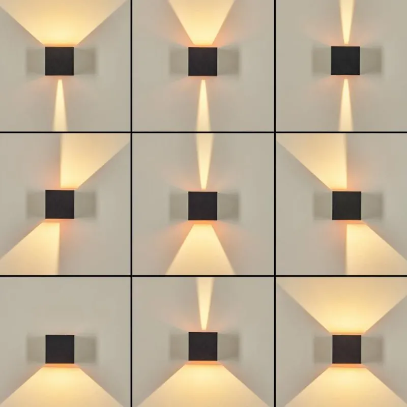 hofstein Tamarin Lampe murale d´extérieur, Luminaire Up & Down, Applique murale LED Cuivre, Noir, 1 lumière