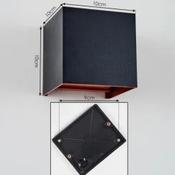 hofstein Tamarin Lampe murale d´extérieur, Luminaire Up & Down, Applique murale LED Cuivre, Noir, 1 lumière