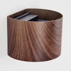 hofstein Tamarin Lampe murale d´extérieur, Luminaire Up & Down, Applique murale LED Couleur bois, Noir, 1 lumière