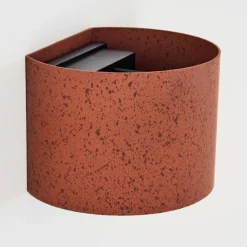 hofstein Tamarin Lampe murale d´extérieur, Luminaire Up & Down, Applique murale LED Rouille, Noir, 1 lumière