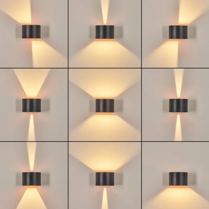 hofstein Tamarin Lampe murale d´extérieur, Luminaire Up & Down, Applique murale LED Cuivre, Noir, 1 lumière