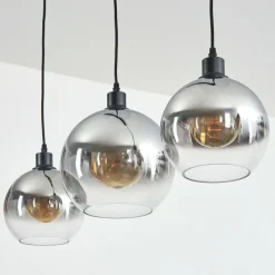 hofstein Tapitapa Suspension, Boule lumineuse Noir, 3 lumières