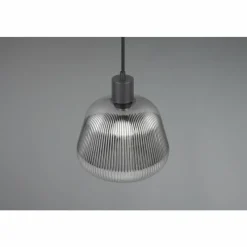 Suspension Verre Fumé-Luminaires Trio Tarifa Suspension Noir, 1 lumière