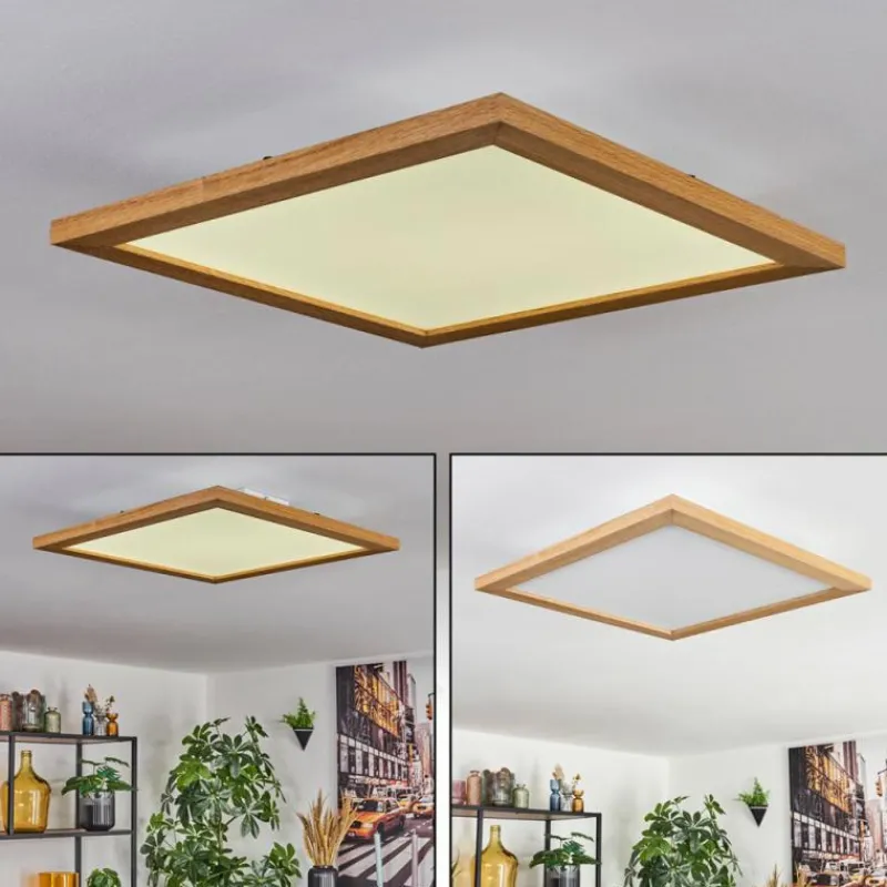 Luminaires Scandinaves-hofstein Tavlov Plafonnier, Panel LED Couleur bois, 1 lumière