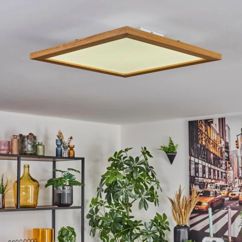 Luminaires Scandinaves-hofstein Tavlov Plafonnier, Panel LED Couleur bois, 1 lumière