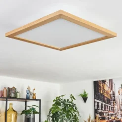 Luminaires Scandinaves-hofstein Tavlov Plafonnier, Panel LED Couleur bois, 1 lumière