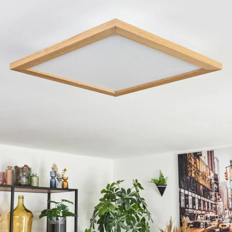 Luminaires Scandinaves-hofstein Tavlov Plafonnier, Panel LED Couleur bois, 1 lumière