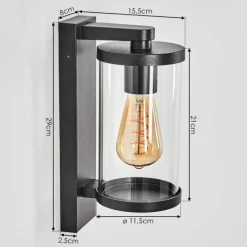 hofstein Telhada Luminaire extérieur, Lampe murale d´extérieur Noir, 1 lumière