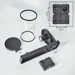 hofstein Telhada Luminaire extérieur, Lampe murale d´extérieur Noir, 1 lumière