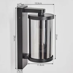 hofstein Telhada Luminaire extérieur, Lampe murale d´extérieur Noir, 1 lumière