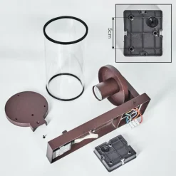 hofstein Telhada Luminaire extérieur, Lampe murale d´extérieur Rouille, 1 lumière, Détecteur de mouvement