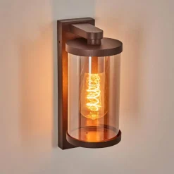 hofstein Telhada Luminaire extérieur, Lampe murale d´extérieur Rouille, 1 lumière, Détecteur de mouvement