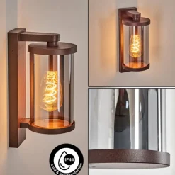 hofstein Telhada Luminaire extérieur, Lampe murale d´extérieur Rouille, 1 lumière