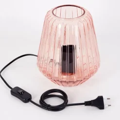 hofstein Telhais Lampe à poser, Liseuse Rose, Noir, 1 lumière