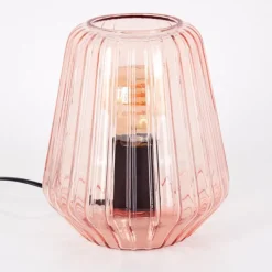 hofstein Telhais Lampe à poser, Liseuse Rose, Noir, 1 lumière