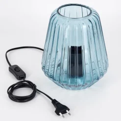 hofstein Telhais Lampe à poser, Liseuse Bleu, Noir, 1 lumière