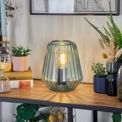 hofstein Telhais Lampe à poser, Liseuse Bleu, Noir, 1 lumière