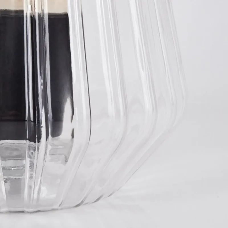 hofstein Telhais Lampe à poser, Liseuse Noir, Transparent, 1 lumière