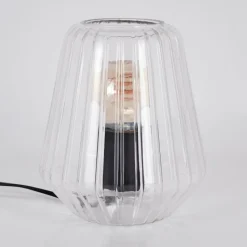 hofstein Telhais Lampe à poser, Liseuse Noir, Transparent, 1 lumière