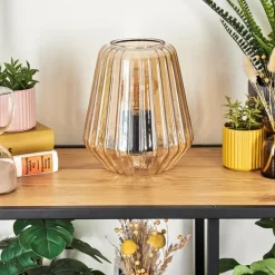 hofstein Telhais Lampe à poser, Liseuse Ambre, Noir, 1 lumière