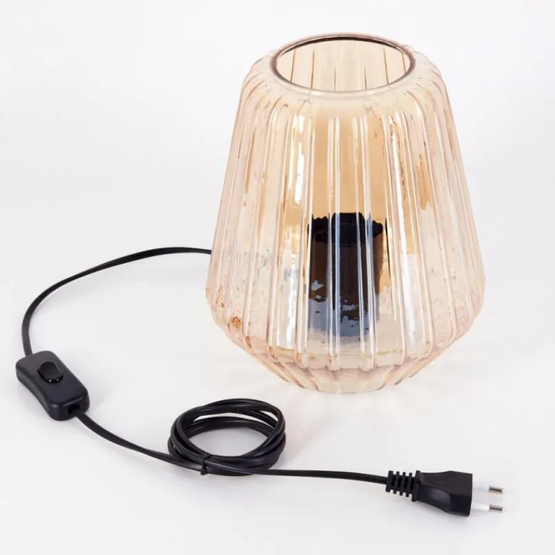 hofstein Telhais Lampe à poser, Liseuse Ambre, Noir, 1 lumière