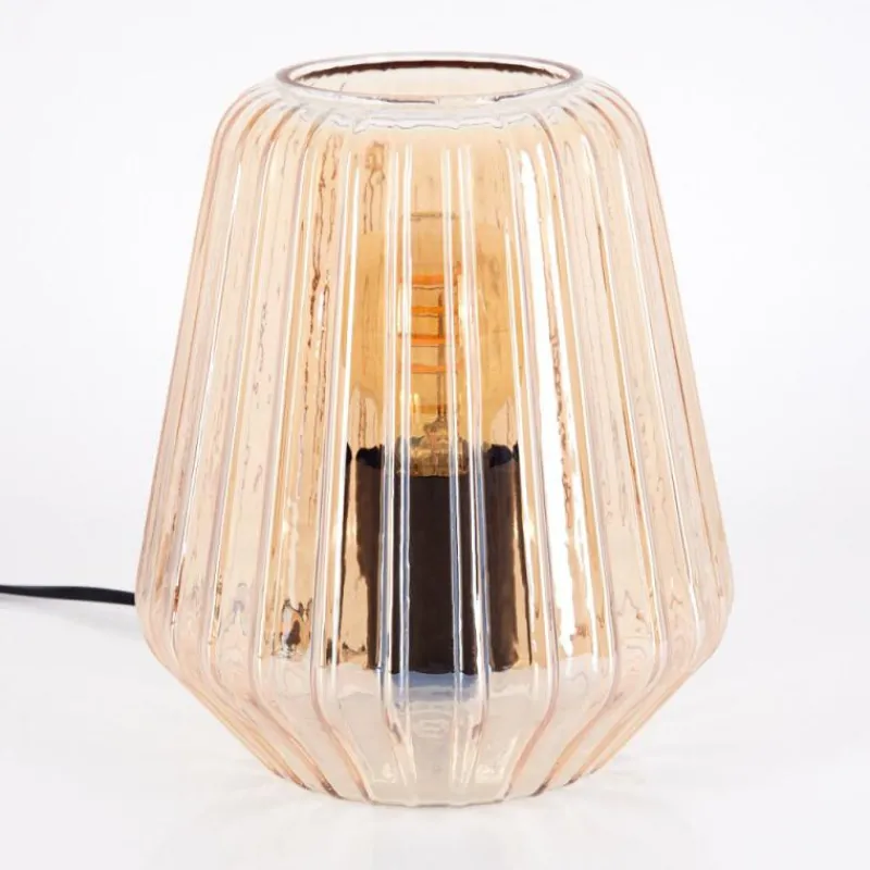 hofstein Telhais Lampe à poser, Liseuse Ambre, Noir, 1 lumière