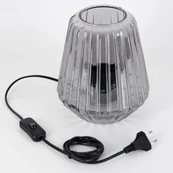 hofstein Telhais Lampe à poser, Liseuse Fumée, Noir, 1 lumière