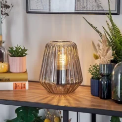 hofstein Telhais Lampe à poser, Liseuse Fumée, Noir, 1 lumière