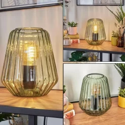 hofstein Telhais Lampe à poser Vert, Noir, 1 lumière