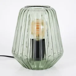 hofstein Telhais Lampe à poser Vert, Noir, 1 lumière