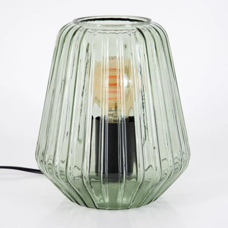 hofstein Telhais Lampe à poser Vert, Noir, 1 lumière