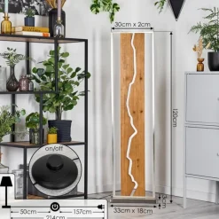 hofstein Terre Lampadaire LED Écru, Noir, Blanc, 1 lumière