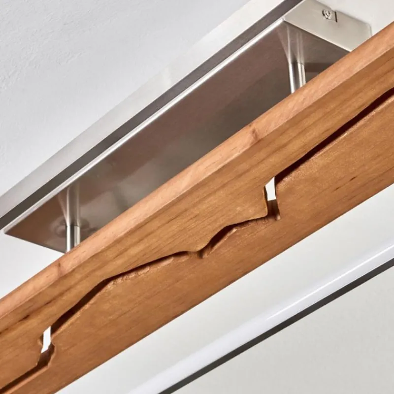 hofstein Terre Plafonnier, Spot de plafond LED Écru, Nickel mat, 1 lumière