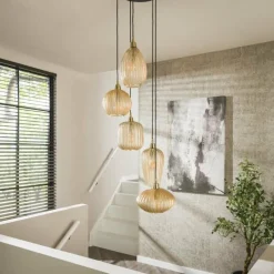 hofstein Tiambilibi Suspension Anthracite, 5 lumières