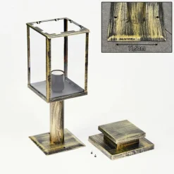 Lampes Dorées-hofstein Tieva Borne lumineuse, Eclairage de chemin Brun, Or, 1 lumière