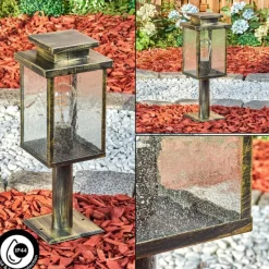 Lampes Dorées-hofstein Tieva Borne lumineuse, Eclairage de chemin Brun, Or, 1 lumière