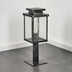 Lampes Vintages & Rétros-hofstein Tieva Borne lumineuse, Eclairage de chemin Noir, Argenté, 1 lumière