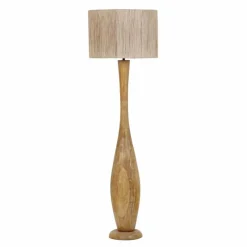 Lampes En Bois-Luminaires Trio TOBA Lampadaire Bois clair, 1 lumière