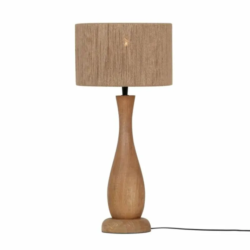 Lampes En Bois-Luminaires Trio TOBA Lampe à poser Bois clair, 1 lumière