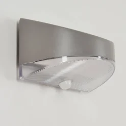 hofstein Tolerud Lampe murale d´extérieur LED Gris, Argenté, 1 lumière, Détecteur de mouvement