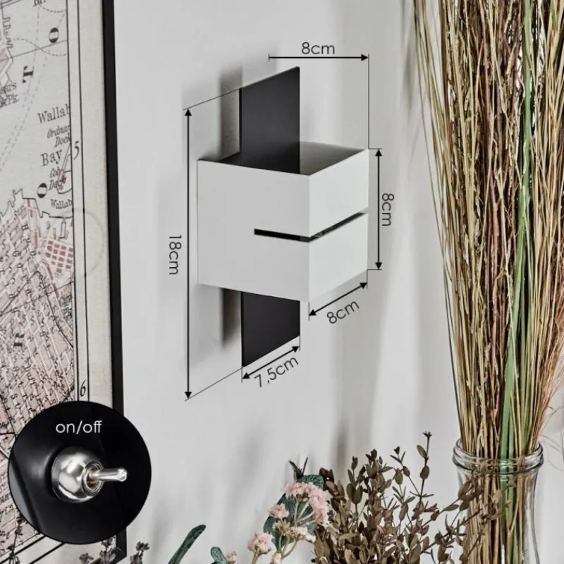 hofstein Tora Luminaire Up & Down, Applique murale LED Noir, 1 lumière