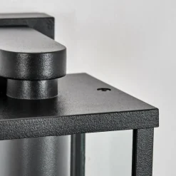 hofstein Tourega Lampe murale d´extérieur Noir, 1 lumière, Détecteur de mouvement